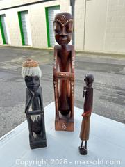 MaxSold Auction: African Tribal Wood Carved Figurines, Mixed Lot (12–18 in) -ebn - Maple Ridge (British Columbia, Canada) PARTNER MANAGED Estate Sale Online Auction - 203 Street