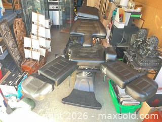 MaxSold Auction: Black Faux Leather Massage / Tattoo Chair with Adjustable Headrest -ebn - Maple Ridge (British Columbia, Canada) PARTNER MANAGED Estate Sale Online Auction - 203 Street