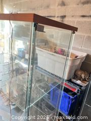 MaxSold Auction: Glass Curio Display Cabinet with 4 Glass Shelves and Wood Trim -ebn - Maple Ridge (British Columbia, Canada) PARTNER MANAGED Estate Sale Online Auction - 203 Street