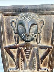 MaxSold Auction: Hand-Carved Tribal Wood Wall Panel 48 x 12 in -ebn - Maple Ridge (British Columbia, Canada) PARTNER MANAGED Estate Sale Online Auction - 203 Street