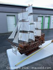 MaxSold Auction: Handmade 17th-Century Style Galleon Model Over 36 in -ebn - Maple Ridge (British Columbia, Canada) PARTNER MANAGED Estate Sale Online Auction - 203 Street