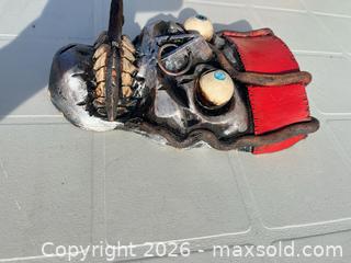 MaxSold Auction: Handmade Carved Wood Wall Mask, Tribal Skull Folk Art -EBN - Maple Ridge (British Columbia, Canada) PARTNER MANAGED Estate Sale Online Auction - 203 Street