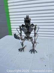 MaxSold Auction: Industrial Metal Robot Sculpture, 12–24 in, Silver -ebn - Maple Ridge (British Columbia, Canada) PARTNER MANAGED Estate Sale Online Auction - 203 Street