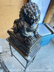 MaxSold Auction: Large Black Marble Fu Dog / Chinese Guardian Lion Sculpture, 18 in -ebn - Maple Ridge (British Columbia, Canada) PARTNER MANAGED Estate Sale Online Auction - 203 Street