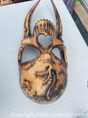 MaxSold Auction: Large Wooden Gothic Decorative Wall Skull -EBN - Maple Ridge (British Columbia, Canada) PARTNER MANAGED Estate Sale Online Auction - 203 Street