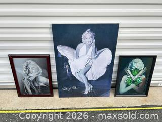 MaxSold Auction: Lot of 3 Framed Wall Art — Vintage Pinup & Modern Pop Mashup -ebn - Maple Ridge (British Columbia, Canada) PARTNER MANAGED Estate Sale Online Auction - 203 Street