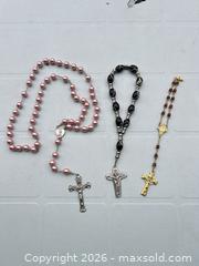 MaxSold Auction: Lot of 3 Sterling Silver Rosaries, Stamped, Possibly Vintage - ebn - Maple Ridge (British Columbia, Canada) PARTNER MANAGED Estate Sale Online Auction - 203 Street