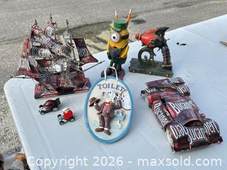 MaxSold Auction: Lot of 4–7 Novelty Collectible Items: Figurines, Toy Cars, Sign, Ship -EBN - Maple Ridge (British Columbia, Canada) PARTNER MANAGED Estate Sale Online Auction - 203 Street