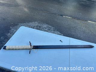 MaxSold Auction: Medieval Arming Sword, Steel/Iron Blade, Cord-Wrapped Grip -ebn - Maple Ridge (British Columbia, Canada) PARTNER MANAGED Estate Sale Online Auction - 203 Street