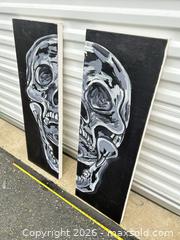 MaxSold Auction: Original Acrylic Skull Painting on Stretched Canvas 48x24 -ebn - Maple Ridge (British Columbia, Canada) PARTNER MANAGED Estate Sale Online Auction - 203 Street