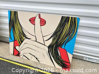 MaxSold Auction: Ornate Oval Wall Mirror and Canvas Pop Art Print -ebn - Maple Ridge (British Columbia, Canada) PARTNER MANAGED Estate Sale Online Auction - 203 Street