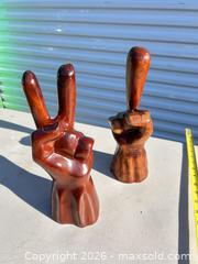 MaxSold Auction: Pair of Folk Art Wood Carvings, 8–10 in, Brown - Maple Ridge (British Columbia, Canada) PARTNER MANAGED Estate Sale Online Auction - 203 Street