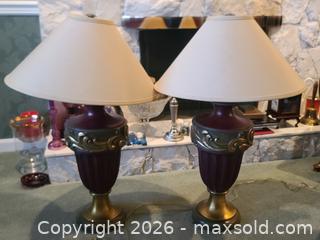 MaxSold Auction: Pair of Traditional Table Lamps with Shades -ss - Maple Ridge (British Columbia, Canada) PARTNER MANAGED Estate Sale Online Auction - 203 Street