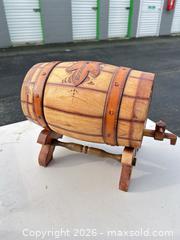 MaxSold Auction: Pair: Wooden Barrel Decanter with Stand & Spigot and Wooden Tankard - ebn - Maple Ridge (British Columbia, Canada) PARTNER MANAGED Estate Sale Online Auction - 203 Street