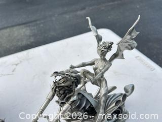 MaxSold Auction: Pewter Fantasy Figurine Pair, Antique Silver Finish, approx. 6–8 in -ebn - Maple Ridge (British Columbia, Canada) PARTNER MANAGED Estate Sale Online Auction - 203 Street