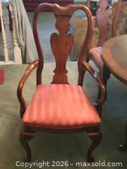 MaxSold Auction: Solid Wood Dining Table with 6 Matching Chairs, Dark Brown Cherry -ss - Maple Ridge (British Columbia, Canada) PARTNER MANAGED Estate Sale Online Auction - 203 Street