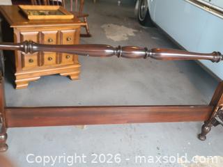 MaxSold Auction: Solid Wood Full/Double Bed Frame — Dark Brown, Traditional -ss - Maple Ridge (British Columbia, Canada) PARTNER MANAGED Estate Sale Online Auction - 203 Street
