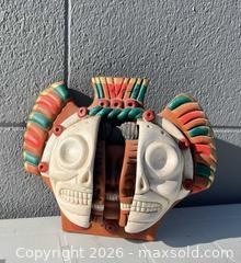 MaxSold Auction: Three Ages of Man” Mexican Aztec / Mayan Inspired Terracotta Wall Mask -ebn - Maple Ridge (British Columbia, Canada) PARTNER MANAGED Estate Sale Online Auction - 203 Street