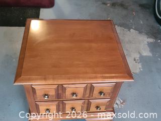MaxSold Auction: Traditional Medium Brown Veneer Nightstand with 2 Drawers -ss - Maple Ridge (British Columbia, Canada) PARTNER MANAGED Estate Sale Online Auction - 203 Street