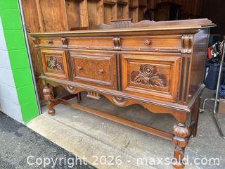 MaxSold Auction: Wood Veneer Sideboard / Buffet -dc - Maple Ridge (British Columbia, Canada) PARTNER MANAGED Estate Sale Online Auction - 203 Street