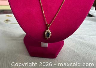 MaxSold Auction: 20” SAPPHIRE DIAMOND PEND STERLING SILVER CHAIN - Warwick Township (Pennsylvania, USA) SELLER MANAGED Estate Sale Online Auction -  Crocker Lane