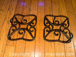 MaxSold Auction: Lot of 2 WROUGHT IRON VINTAGE TRIVETS  - Warwick Township (Pennsylvania, USA) SELLER MANAGED Estate Sale Online Auction -  Crocker Lane