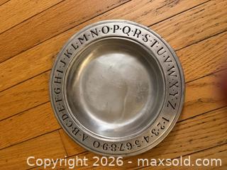MaxSold Auction: WILTON COLUMBIA VINTAGE ALPHABET PLATE  - Warwick Township (Pennsylvania, USA) SELLER MANAGED Estate Sale Online Auction -  Crocker Lane