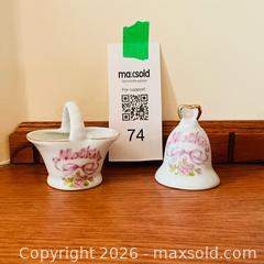 MaxSold Auction: Vintage Miniature Enesco Brand Mother Bell and Basket - Kingston (Ontario, Canada) SELLER MANAGED Estate Sale Online Auction - Joyce Street