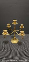 MaxSold Auction: Brass 5-Arm Gold-Tone Traditional Candelabra - Welland (Ontario, Canada) SELLER MANAGED Reseller Online Auction - Welland  Street