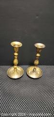 MaxSold Auction: Pair of Brass Candlesticks, Vintage Style, 6–8 in - Welland (Ontario, Canada) SELLER MANAGED Reseller Online Auction - Welland  Street