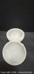 MaxSold Auction: White Alabaster Decorative Box with Lid, Medium - Welland (Ontario, Canada) SELLER MANAGED Reseller Online Auction - Welland  Street