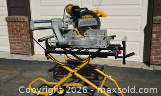 MaxSold Auction: DeWalt Steel Sliding Compound Meter Saw, Foldable with Wheels - North Saanich (British Columbia, Canada) SELLER MANAGED Downsizing Online Auction - Lands End Rd