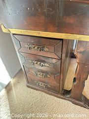MaxSold Auction: Antique Desk Mahogany Davenport Style Writing Occasional Side Table - San Jose (California, USA) SELLER MANAGED Estate Sale Online Auction - Halkins Drive