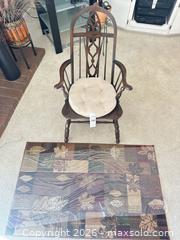 MaxSold Auction: Antique Michigan Chair Company Chair& Rug  - San Jose (California, USA) SELLER MANAGED Estate Sale Online Auction - Halkins Drive