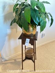 MaxSold Auction: Mission Style Arts Craft Plant Stand Skinny Table + Decor Early 20th Century  - San Jose (California, USA) SELLER MANAGED Estate Sale Online Auction - Halkins Drive