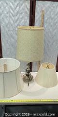 MaxSold Auction: Traditional Metal Table Lamp with Multiple Replacement Shades - Warwick (Rhode Island, USA) SELLER MANAGED Reseller Online Auction - Warwick Avenue
