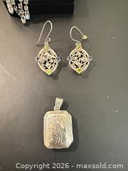 MaxSold Auction: 1940’s Vintage Rhinestone Multi-Row Necklace, Pendant & Earrings Lot - Calgary (Alberta, Canada) SELLER MANAGED Moving Online Auction - Varsville Place Northwest