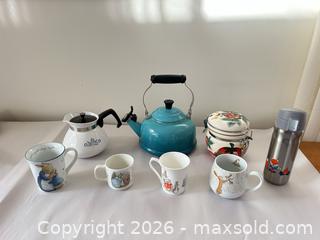 MaxSold Auction: 8-Piece Assorted Tea & Kitchen Set with Peter Rabbit Design - Calgary (Alberta, Canada) SELLER MANAGED Moving Online Auction - Varsville Place Nw