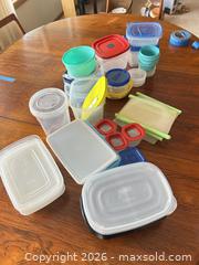 MaxSold Auction: Assorted Plastic & Silicone Food Storage Containers and Bags (16–30 pcs) - Calgary (Alberta, Canada) SELLER MANAGED Moving Online Auction - Varsville Place Northwest