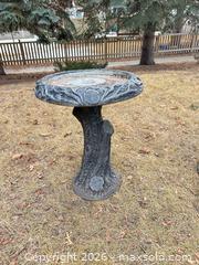 MaxSold Auction: Concrete Garden Decor Lot: Birdbath, Lantern & Mushroom (3) - Calgary (Alberta, Canada) SELLER MANAGED Moving Online Auction - Varsville Place Nw