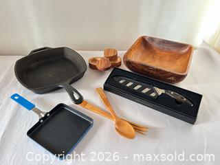 MaxSold Auction: Cookware & Serving Set with Lodge Square Cast Iron Skillet - Calgary (Alberta, Canada) SELLER MANAGED Moving Online Auction - Varsville Place Northwest