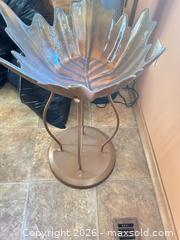 MaxSold Auction: Decorative Glazed Bowl on Bronze Metal Stand, Medium - Calgary (Alberta, Canada) SELLER MANAGED Moving Online Auction - Varsville Place Northwest