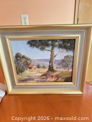 MaxSold Auction: Framed Landscape Painting with Woven Basket and Liner - Calgary (Alberta, Canada) SELLER MANAGED Moving Online Auction - Varsville Place Northwest