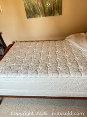 MaxSold Auction: Full Solid Wood Bed Frame with Panel Headboard, Cherry - Calgary (Alberta, Canada) SELLER MANAGED Moving Online Auction - Varsville Place Northwest