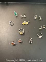 MaxSold Auction: Lot of 13+ Vintage Sterling-Silver Rings, Earrings & Pendants - Calgary (Alberta, Canada) SELLER MANAGED Moving Online Auction - Varsville Place Northwest