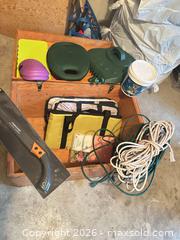 MaxSold Auction: Medium Wooden Trunk with Garden Tools & Accessories - Calgary (Alberta, Canada) SELLER MANAGED Moving Online Auction - Varsville Place Northwest