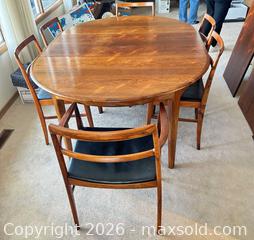 MaxSold Auction: Mid-Century Modern Solid RoseWood Dining Table with 6 Chairs - Calgary (Alberta, Canada) SELLER MANAGED Moving Online Auction - Varsville Place Nw