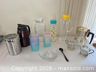 MaxSold Auction: Mixed Drinkware & Serveware Lot — Glass, Plastic, Metal, Ceramic - Calgary (Alberta, Canada) SELLER MANAGED Moving Online Auction - Varsville Place Northwest
