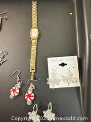 MaxSold Auction: Mixed Jewelry Lot: Earrings, Necklace, Bracelet, Watch - Calgary (Alberta, Canada) SELLER MANAGED Moving Online Auction - Varsville Place Northwest