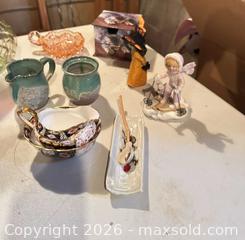 MaxSold Auction: Mixed Lot: Hand-Painted Porcelain Figurines, Glass Vases, Wood Spoons - Calgary (Alberta, Canada) SELLER MANAGED Moving Online Auction - Varsville Place Northwest
